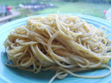 buttery angel hair pasta with parmesan cheese
