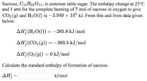 Solved Sucrose C12h22o11 Is Common