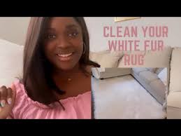 to clean your large white faux fur rug
