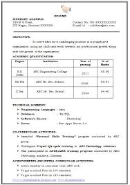 Curriculum Vitae Format PDF   http   www resumecareer info    