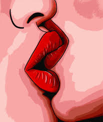 vector ilration of a kiss sensual
