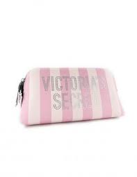 victoria s secret beauty bag pink white