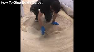 how to glue down carpet you
