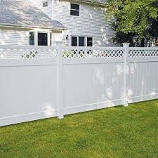 White Vinyl Lattice Top Fence Panel