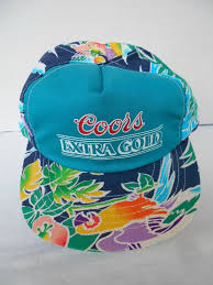 Vintage Coors Light Adjustable Beach Floral Hat Coors Extra Gold Beer Usa Women Floral Hat Hats Hooey Hats