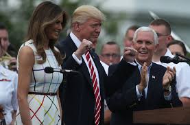 Image result for donald trump and michael pence july 4th pictures