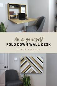 Line up the two 22.5 x 8 x 3/4 pieces of wood at the ends to form a box. Diy Fold Down Wall Desk Diy Huntress