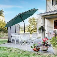 Patio Umbrella 10 Foot Pool And Deck Shade With Solar Powered