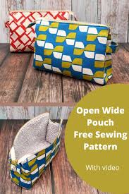open wide pouch free sewing tutorial