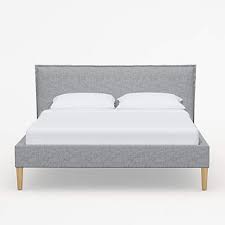 Lane Queen Linen Pumice Low Profile Bed