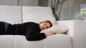 Woman Asleep Sofa Stock Footage