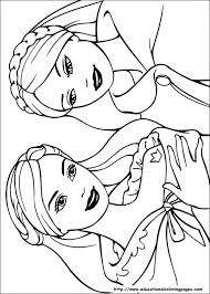 barbie princess coloring pages free for