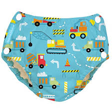 Easy to adjust snap system. Charlie Banana Baby Easy Snaps Reusable And Washable Swim Diaper For Boys Or Girls Construction Medium Baby Amazon Com
