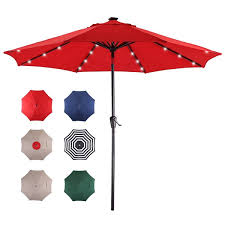 Casainc 9 Ft Red Market Patio Umbrella