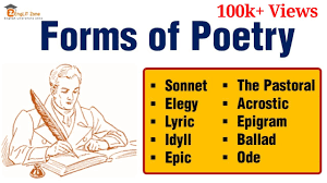 types of poetry in english literature