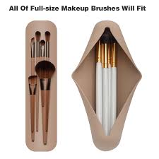 portable makeup brush case organizer
