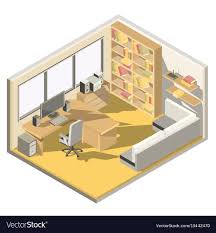 isometric design of a home office