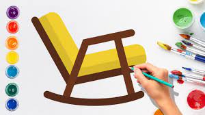 how to easy draw rocking chair you