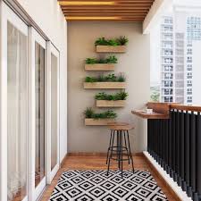 Compact Balcony Design With Wooden