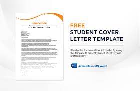 student cover letter template in word