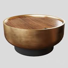 Just use the handy finger cutout to lift off the wooden top and stash away odds and ends in a breeze. 3d Models Table West Elm Drum Storage Coffee Table Coffee Table With Storage West Elm Coffee Table Drum Coffee Table