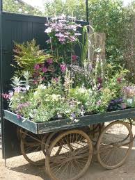 Flowers On A Garden Cart Garden