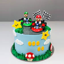 Vanilla and chocolate sponge filled with bavarian cream, red velvet cake with a cheese cake filling, chocolate cake filled with chocolate mousse and six. Vanille Patisserie Signature Celebration Cakes Children S Cakes Mario Kart