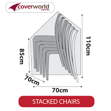 Stacked Chairs Outdoor Cover 110cm