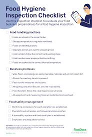 eho inspection checklist free template
