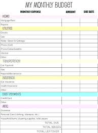 Simple Blank Budget Template Budget Template For Kids