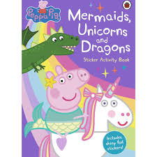 Draw + coloring book with plentiful bright color and colorful brush is a funny app to motivate children's creative ability. Peppa Pig Mermaids Unicorns And Dragons Sticker Activity Book Big W