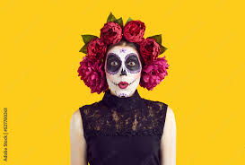 woman with halloween makeup who is