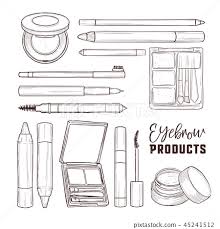 sketch set of makeup s 插圖素材