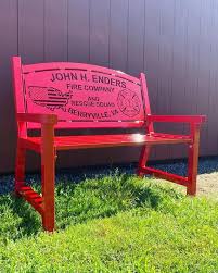Personalized Metal Bench Firehouse