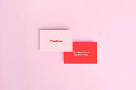 Promise Campaign On Behance Pink Presentationcards