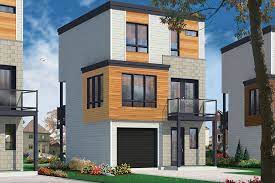 Contemporary house plans emphasize a real and direct connection between the interior and exterior spaces of the home. 3 Story Modern House Plan 3 Bedroom 1 5 Bath 1015 Sq Ft