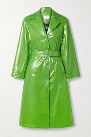 Women S Light Green Leather Trench Coat