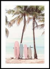 Surfboards Poster Beach Posters