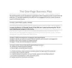 One Page Business Plan Template Awesome Executive Summary 2 More E
