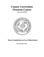 3599 Jail Firearms 2015 Doc County Corrections Firearms