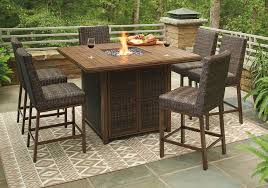 Paradise Trail Brown Outdoor Bar Table