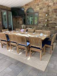 Teak Outdoor Dining Table Set For 8 Or