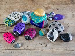 diy how to paint on large pebbles by