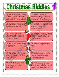 Those are some hard riddles to solve, so if you're really stumped then you can click on the picture to find the answer. Christmas Riddles For Everyone Esl Worksheet By Dturner