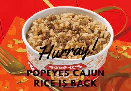 popeyes cajun rice is back with special