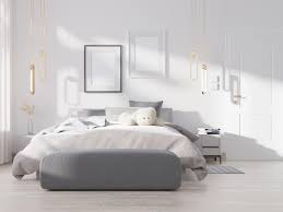 White Bedroom Interior Scandinavian