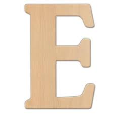 23 In Oversized Unfinished Wood Letter E