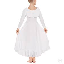 Girls Revelation Ruffle Long Sleeve Praise Dress 13779c