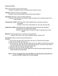 Science fair research paper outline Business Proposal Templated