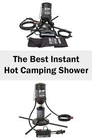 Temperature is displayed in front. The Best Instant Hot Camping Shower The Zodi Zip Camping Shower Is A Great Hot Water Camping Shower For Any Typ Camping Shower Camping Gear Diy Camping Toilet